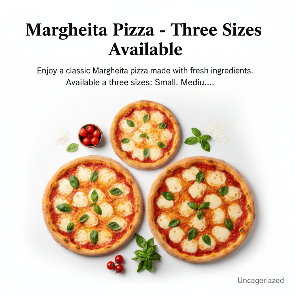 Margherita Pizza - Three Sizes Available